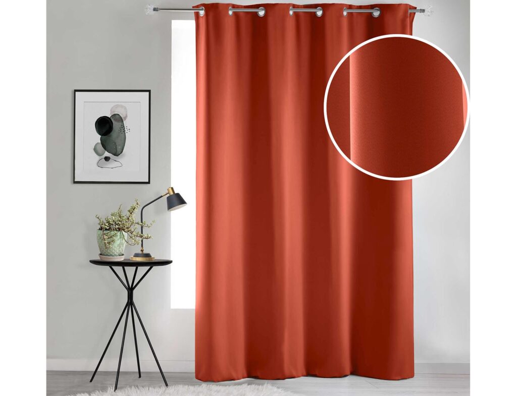 Κουρτίνα Blackout Occult Douceur D'intérieur - 135X280Cm - Πορτοκαλί