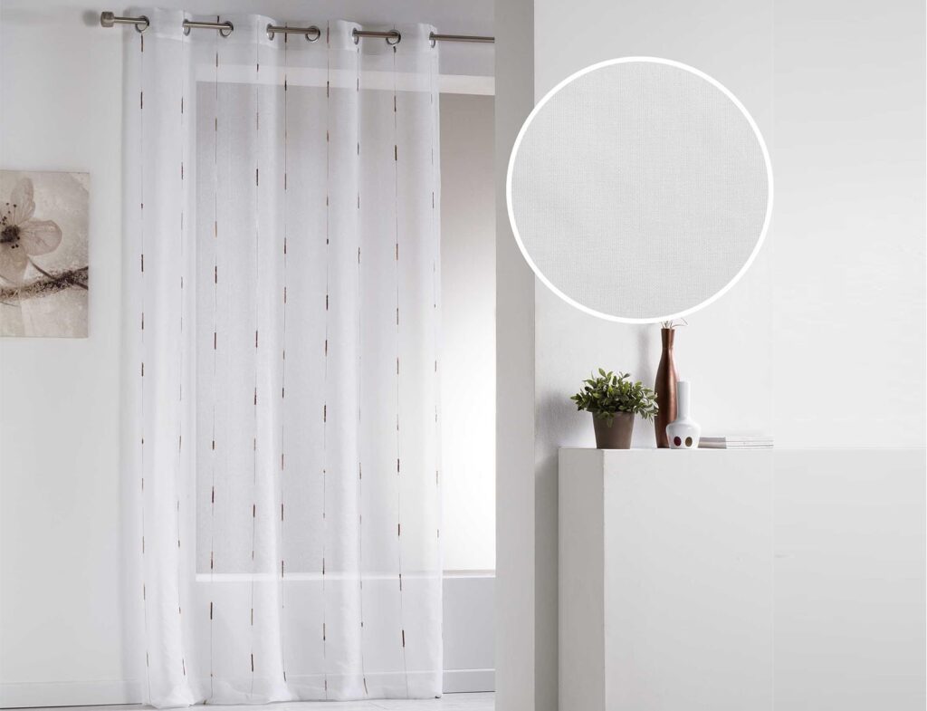 Κουρτίνα Chenille Douceur D'intérieur - 140X260Cm - Λευκό
