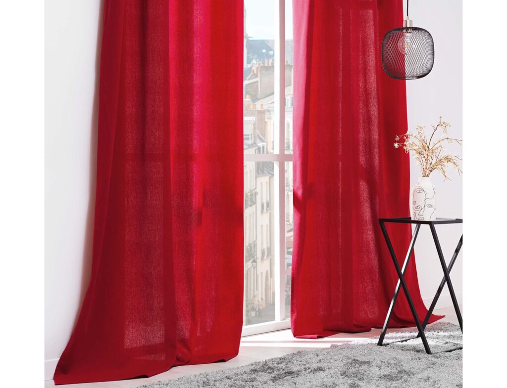 Κουρτίνα Twily Douceur D'intérieur - 135X260Cm - Κόκκινο