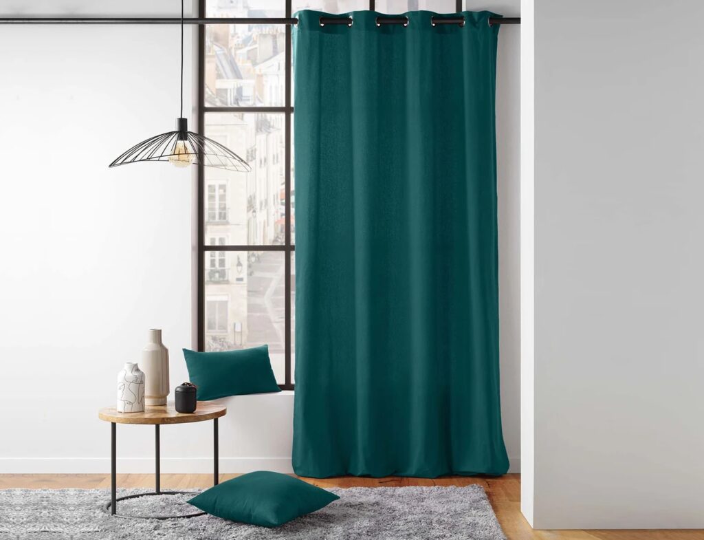 Κουρτίνα Twily Douceur D'intérieur - 135X260Cm - Πετρόλ