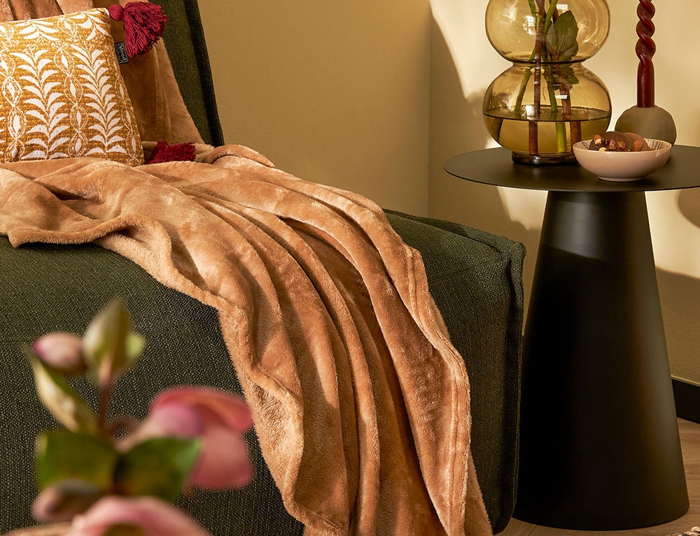 Κουβέρτα Famke In The Mood Collection - 180X130Cm - Light Brown