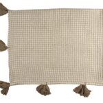 Κουβέρτες & Ριχτάρια Beige Honeycomb Plaid 125X150Cm Tx0092