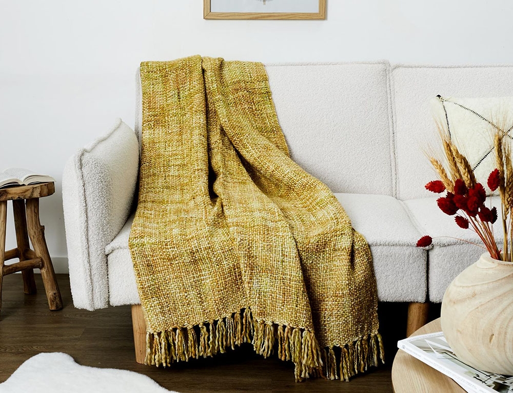 Κουβέρτες & Ριχτάρια Chunky Knitted Plaid 125X150Cm A2 Tx0077