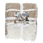 Κουβέρτες & Ριχτάρια Dark Grey Acry Fringed Plaid 120X150Cm A1 Tx0055