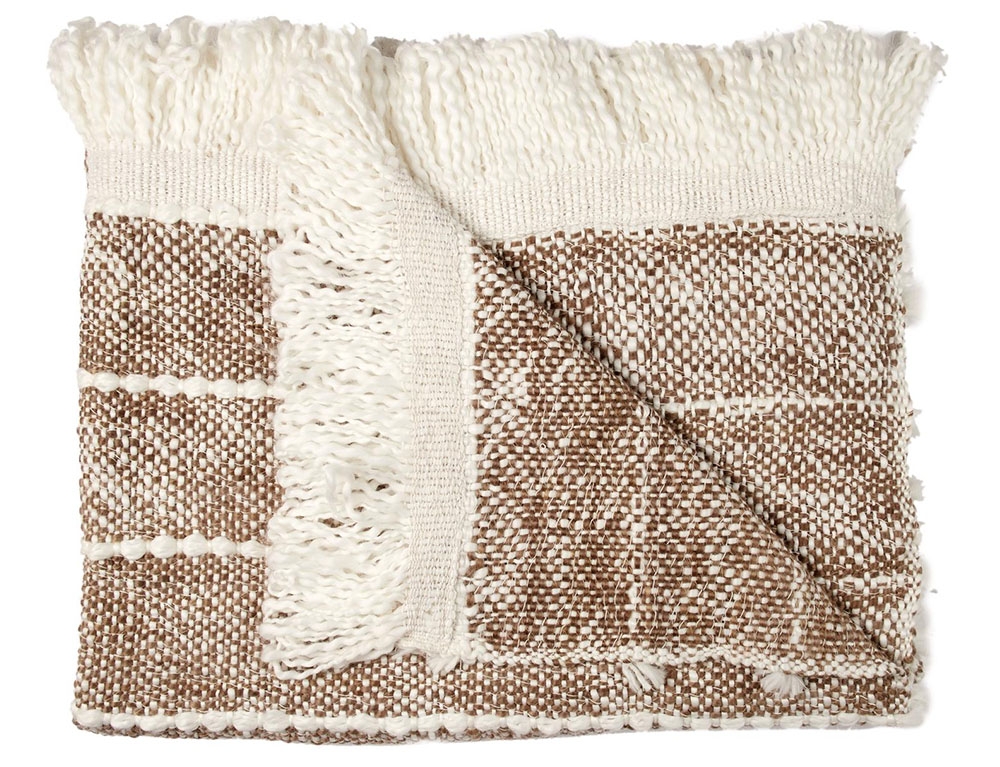 Κουβέρτες & Ριχτάρια Dark Grey Acry Fringed Plaid 120X150Cm A1 Tx0055