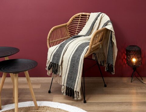 Κουβέρτες & Ριχτάρια Striped Berber Blanket 120X150Cm M6 Tx8002