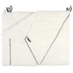 Κουβέρτες & Ριχτάρια White Sherpa Plaid With Triangle Pattern 130X160Cm