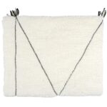 Κουβέρτες & Ριχτάρια White Sherpa Plaid With Triangle Pattern 130X160Cm