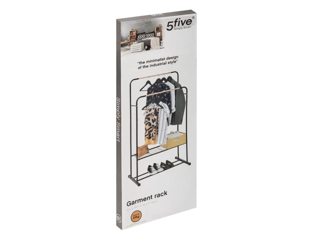 Κρεμάστρες Δαπέδου Gar Rack Dbl Mtl Blackwood