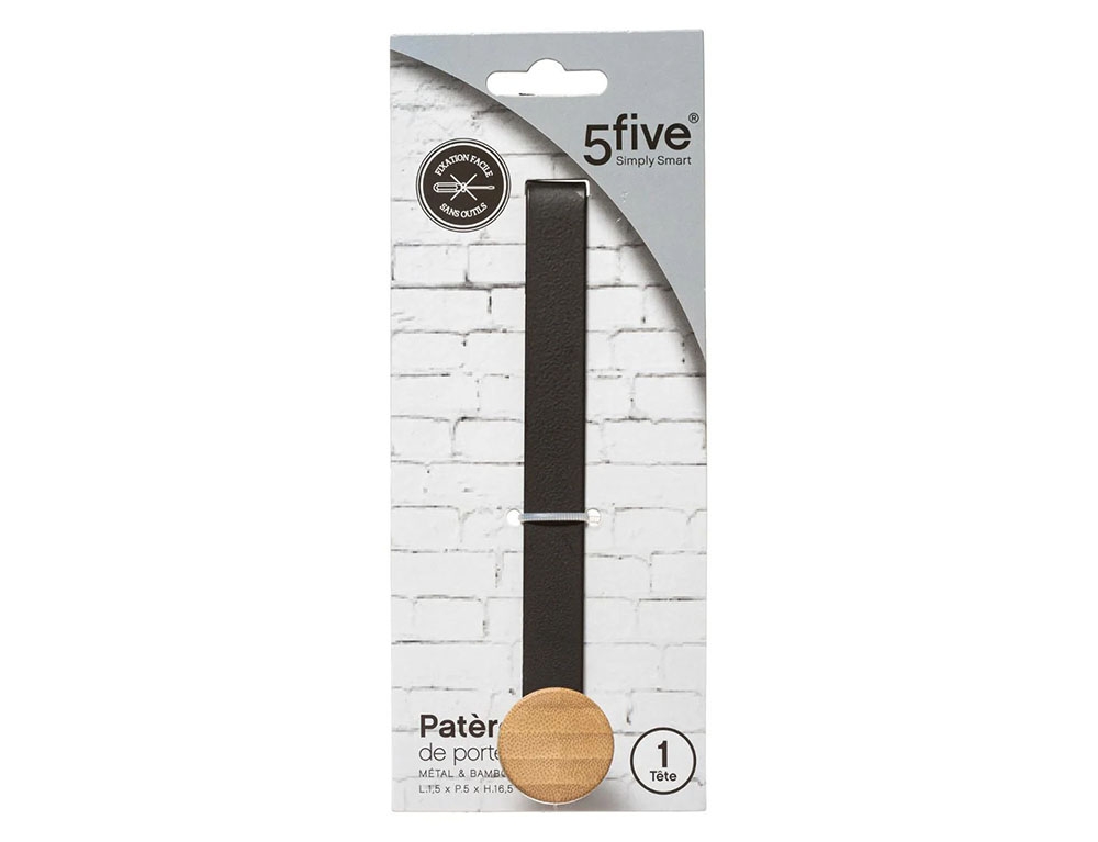 Κρεμάστρες & Καλόγεροι Door Hook 1H Mtl/Bamb Black 151568A