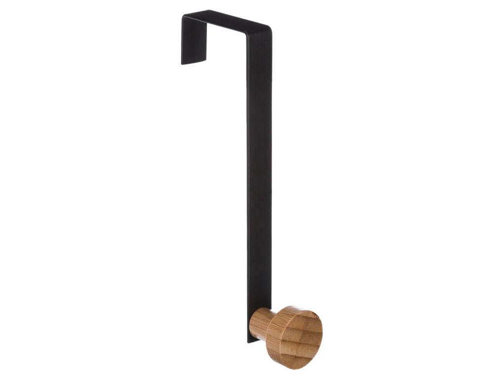 Κρεμάστρες & Καλόγεροι Door Hook 1H Mtl/Bamb Black 151568A
