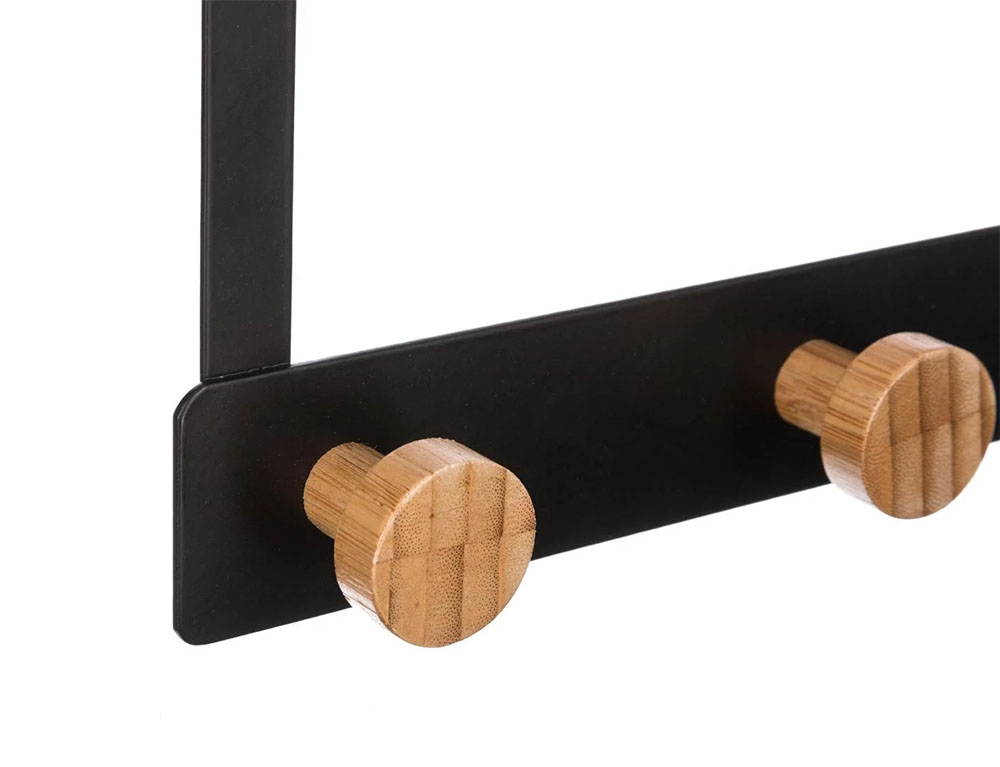 Κρεμάστρες & Καλόγεροι Door Hook Mtl/Bamb Black 3H 151569A