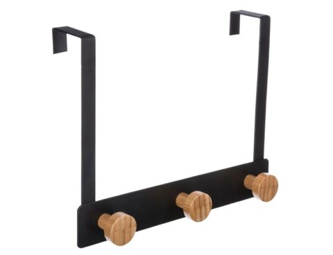 Κρεμάστρες & Καλόγεροι Door Hook Mtl/Bamb Black 3H 151569A