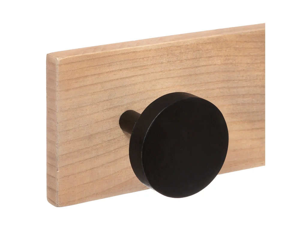 Κρεμάστρες & Καλόγεροι Wood Black Round Wall Hook 6H 173694