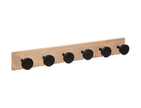 Κρεμάστρες & Καλόγεροι Wood Black Round Wall Hook 6H 173694