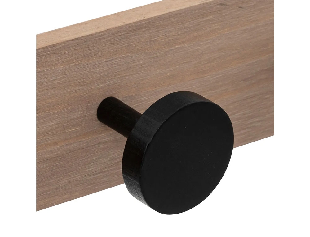 Κρεμάστρες & Καλόγεροι Wood Round Black Wall Hook 8H 193421