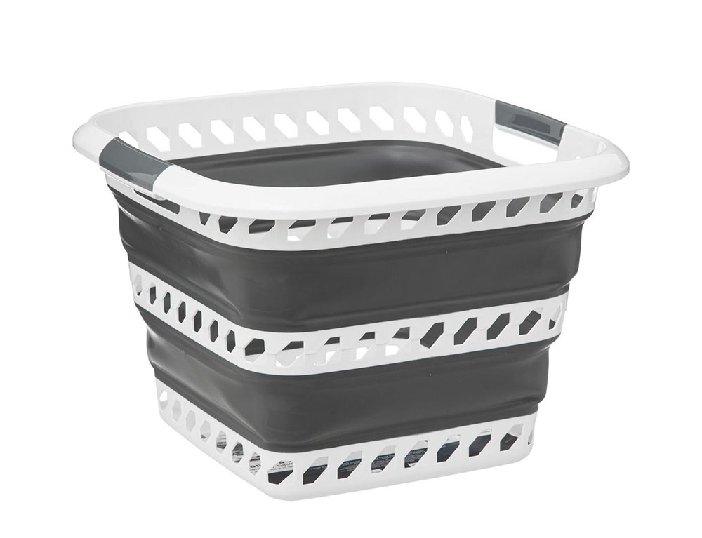 Λεκάνες Ρούχων Collapsible Basket 40L White Five 186192