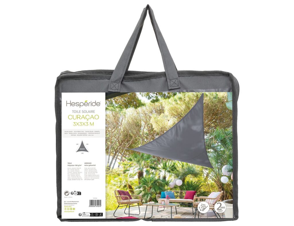Λύσεις Σκίασης Για Το Μπαλκόνι Και Τον Κήπο Sunshade Curacao 3X3X3 Grey 117749
