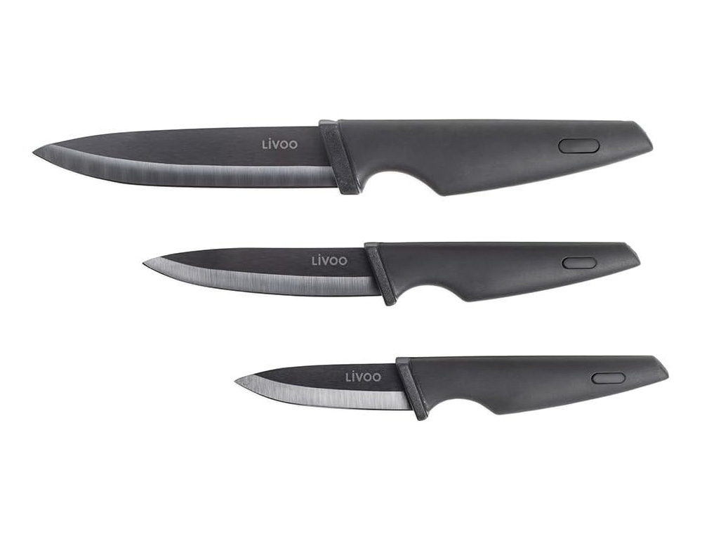 Μαχαίρια Block Of 3 Ceramic Knives With Holder Livoo Mec13