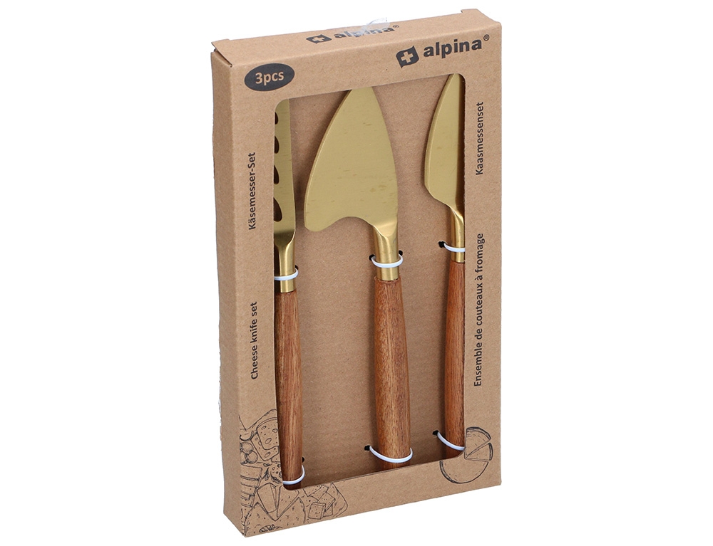 Μαχαίρια Cheese Knife Set Alpina 3Pc Fsc 108Gr Ss/Wd Cbw Fs