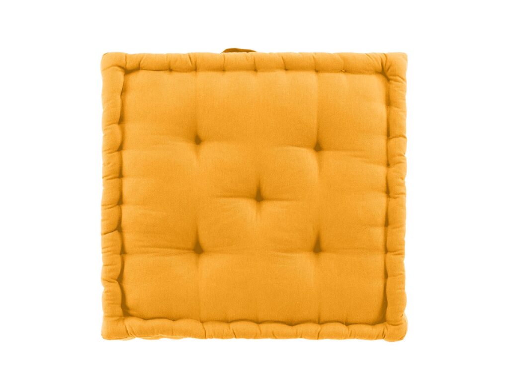 Μαξιλάρι Δαπέδου Twily Douceur D'intérieur - 50X50X10Cm - Κίτρινο