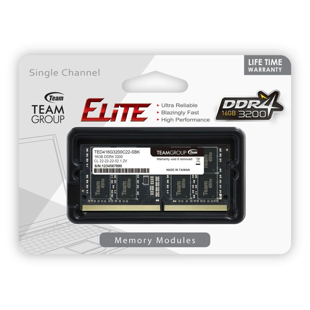 Μνήμη RAM Team Group TED416G3200C22-S01 16 GB DDR4 3200 MHz CL19