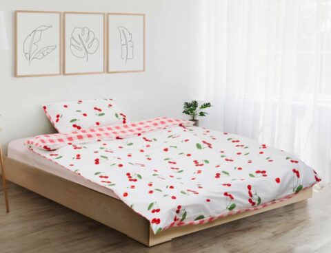 Μονή Παπλωματοθήκη & Μαξιλαροθήκη Cherry Heinner Home Hr-2Sbed-Chry