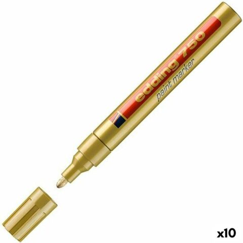 Μόνιμος δείκτης Edding 750 Χρυσό x10 2-4 mm (x10)