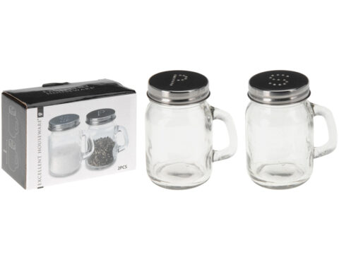 Μύλοι Και Δοχεία Μπαχαρικών Salt And Pepper Shaker Eh Glass Cd1001430
