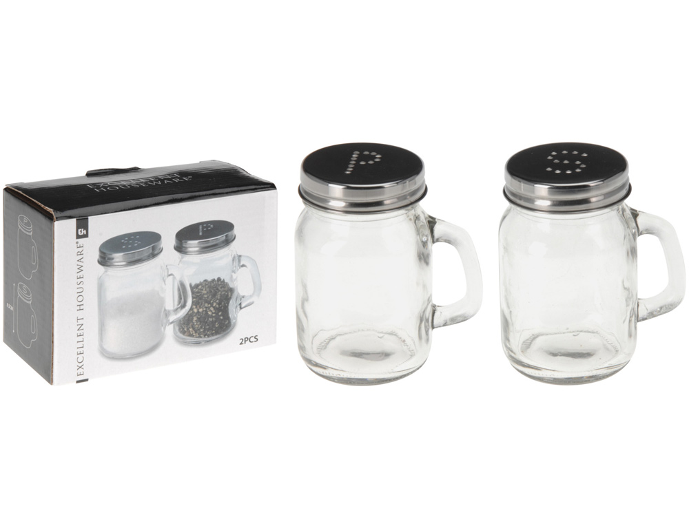 Μύλοι Και Δοχεία Μπαχαρικών Salt And Pepper Shaker Eh Glass Cd1001430