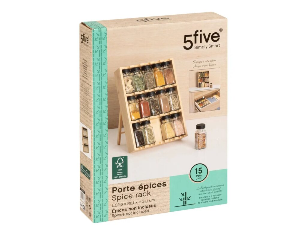 Μύλοι Και Δοχεία Μπαχαρικών Spice Rack Tiroir X15 Bam 203087