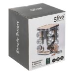 Μύλοι Και Δοχεία Μπαχαρικών Spice Rack X12 Rota Ss+Bam Five 189583