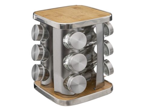 Μύλοι Και Δοχεία Μπαχαρικών Spice Rack X12 Rota Ss+Bam Five 189583