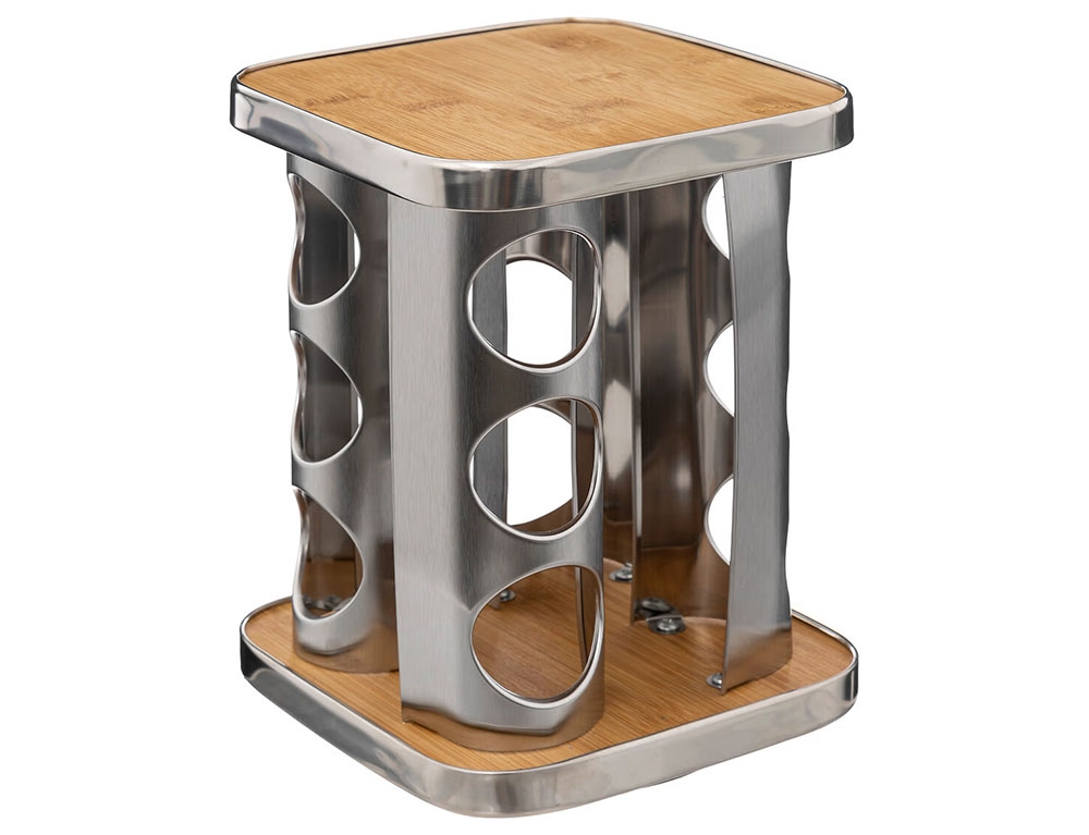 Μύλοι Και Δοχεία Μπαχαρικών Spice Rack X12 Rota Ss+Bam Five 189583