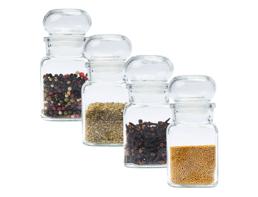 Μύλοι Και Δοχεία Μπαχαρικών Storage Jar Eh Glass 150Ml 4Pcs Cf5000660