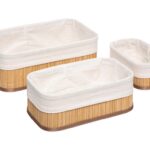 Organizers & Θήκες Τακτοποίησης Basket Set X3 Natural Bamboo