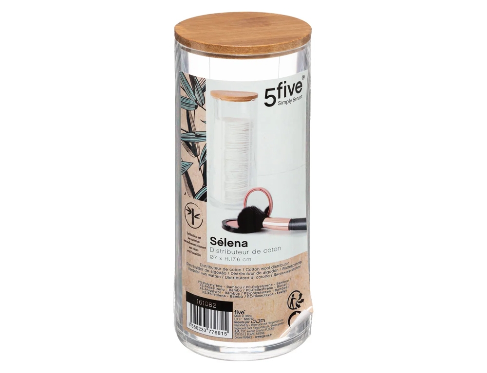 Organizers & Θήκες Τακτοποίησης Cotton Dispenser Selena Bamboo 161082