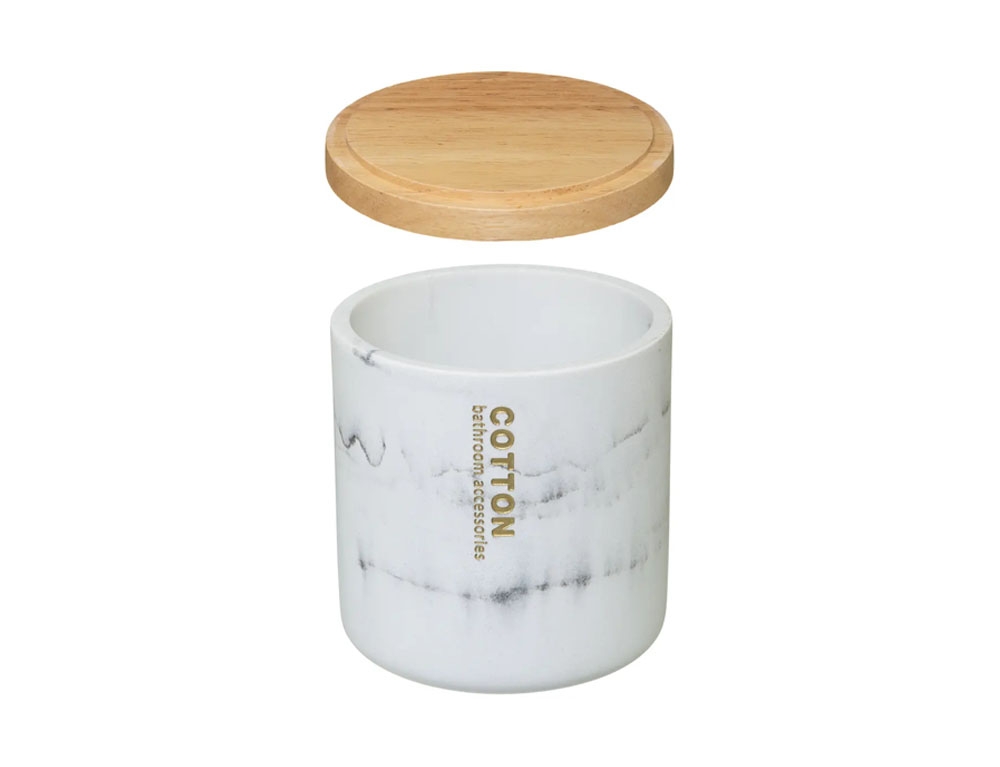 Organizers & Θήκες Τακτοποίησης Cotton Jar White Lea 160938