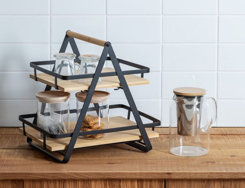 Οργάνωση Κουζίνας 2Tiers Handle Shelf Ordera Blk 190114