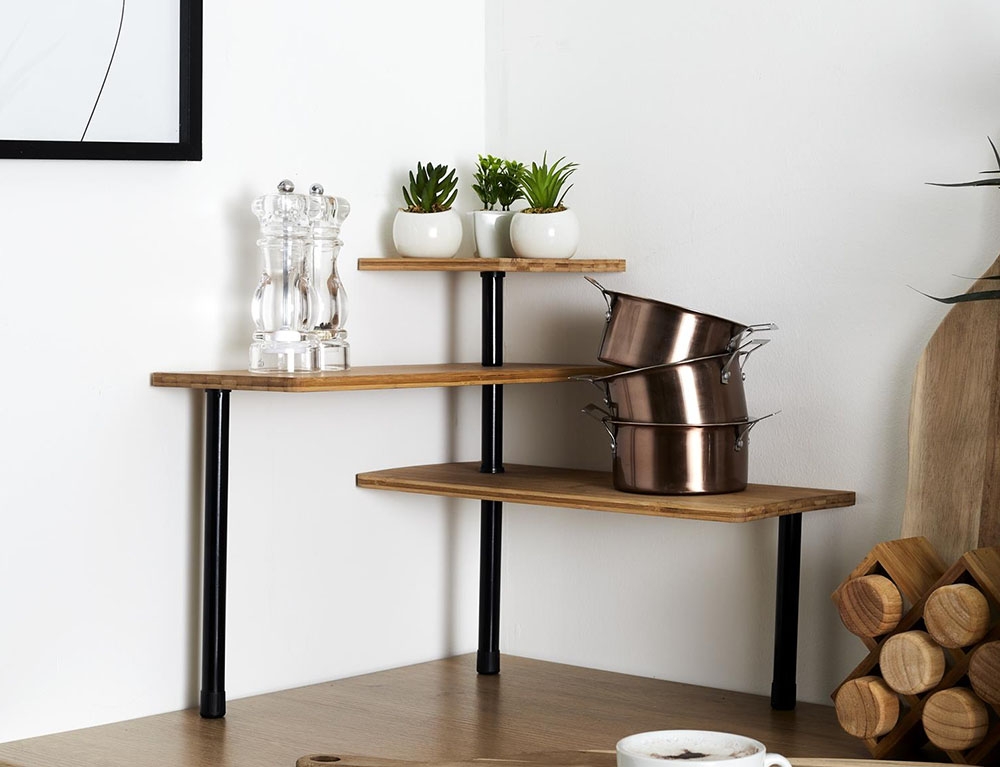 Οργάνωση Κουζίνας Bamboo 3 Level Corner Shelf Kb5843
