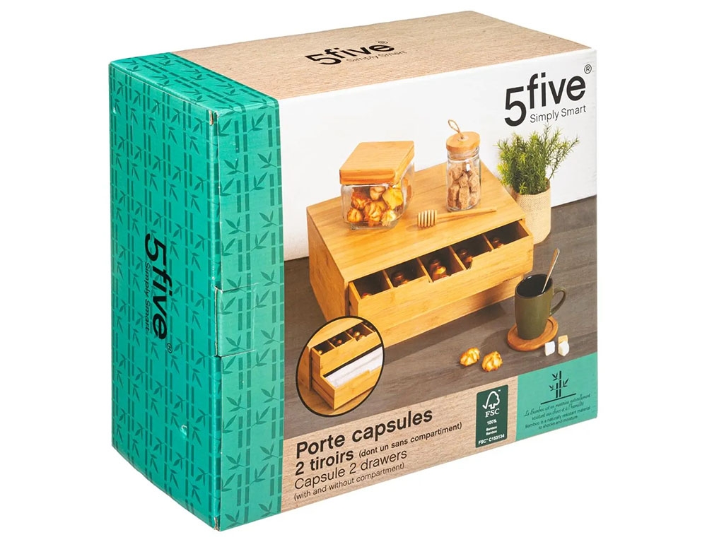 Οργάνωση Κουζίνας Bamboo Capsule 2 Drawers Five 179601