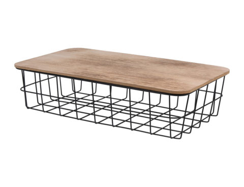 Οργάνωση Κουζίνας Basket Metal H &Amp; S Collection With Mdf Lid Ma10001