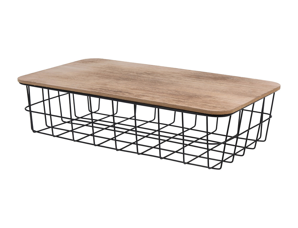 Οργάνωση Κουζίνας Basket Metal H &Amp; S Collection With Mdf Lid Ma10001