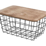Οργάνωση Κουζίνας Basket Metal H &Amp; S Collection With Mdf Top Ma10001