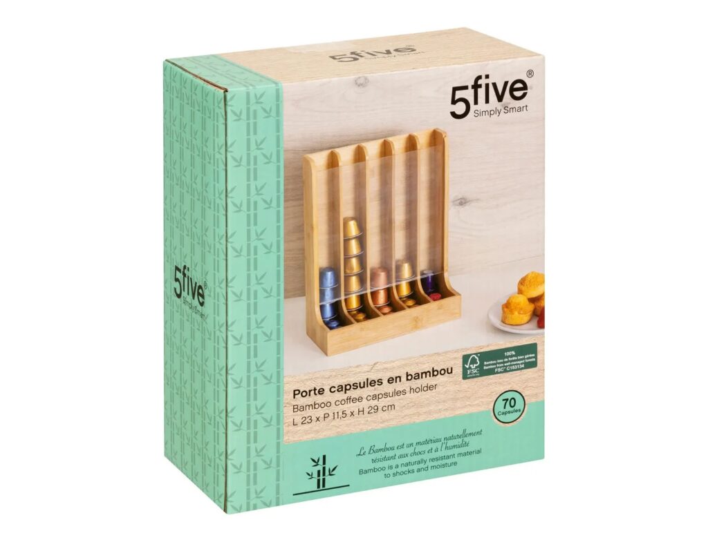 Οργάνωση Κουζίνας Esp Caps Holder Pp+Bamboo 190035