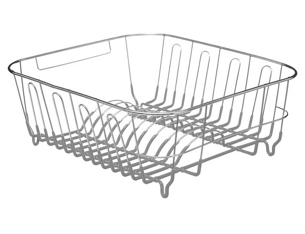 Οργάνωση Νεροχύτη Pvc &Amp;Chromed Dish Drainer Grey 115191B