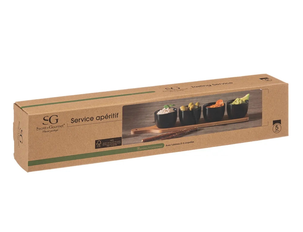 Οργάνωση Τραπεζιού Appetizer Set Bamboo Black L41 Secret De Gourmet 1