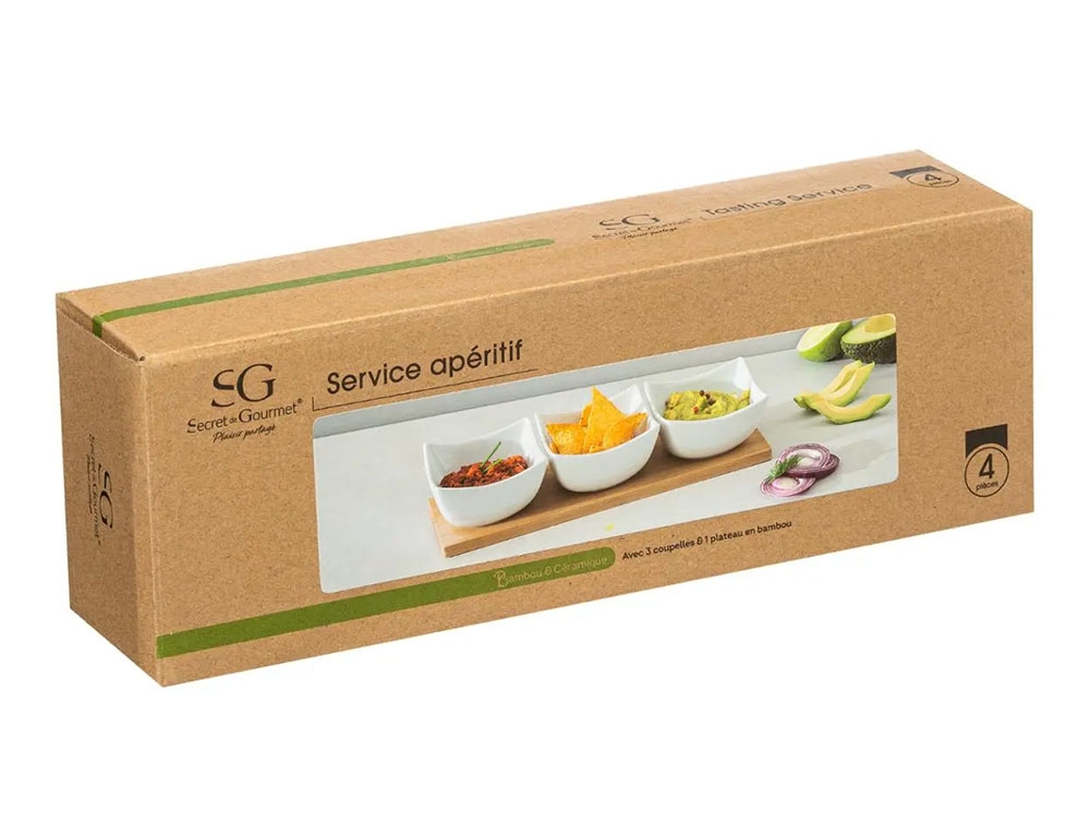 Οργάνωση Τραπεζιού Appetizer Set Bamboo White 4P Secret De Gourmet 16