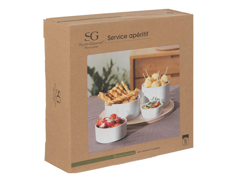 Οργάνωση Τραπεζιού Appetizer Set Bambou White 5P 188411