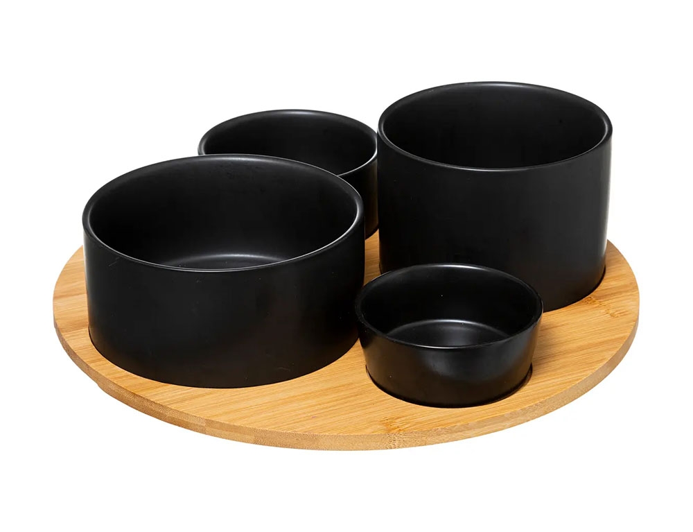 Οργάνωση Τραπεζιού Appetizer Set Black Bamboo 5P 176917